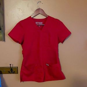 Grey’s Anatomy Red Scrub Top